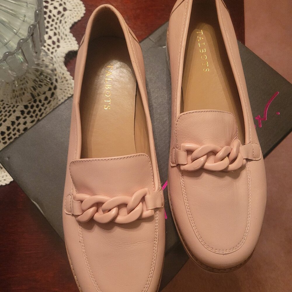 TALBOT PINK SLIPON LEATHER LOAFERS